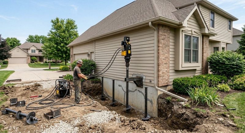 Helical Piers Installation in Greenville, SC