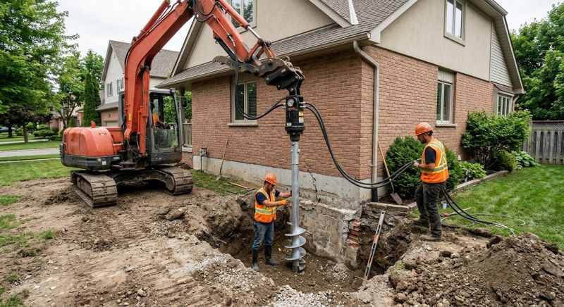Helical Pile Installation in Greenville, SC
