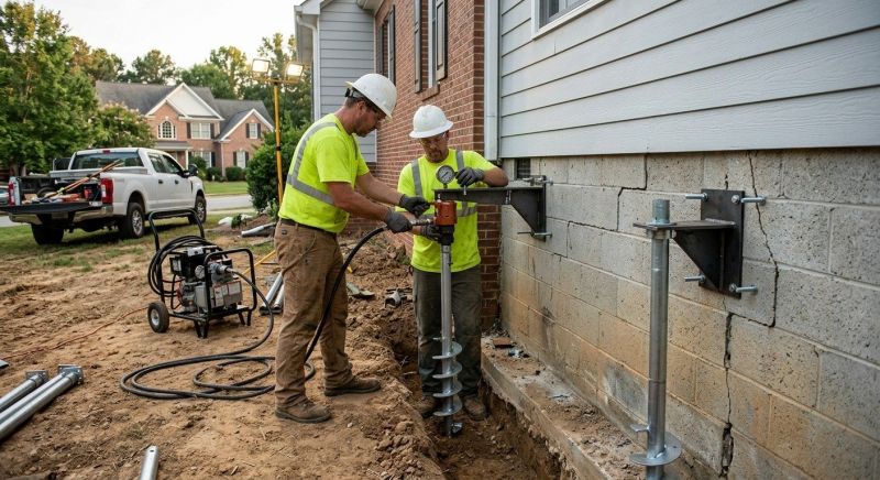 Helical Pile Installation in Greenville, SC