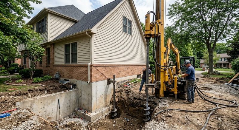 Helical Pile Installation in Greenville, SC