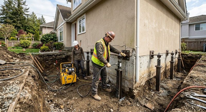 Sinking Foundation Repair in Greenville, SC