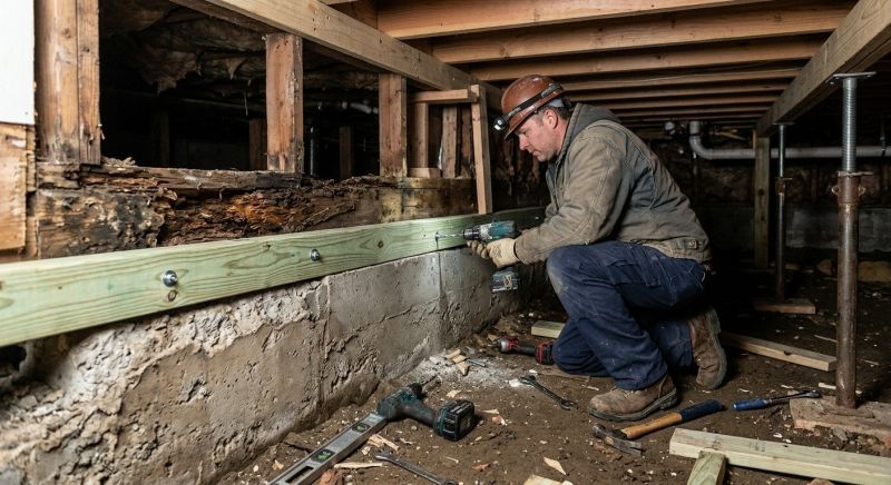 Sinking Foundation Repair in Greenville, SC